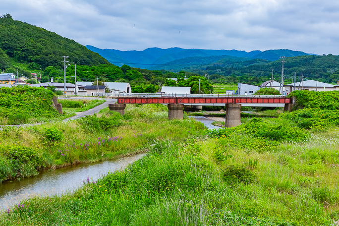 椴川ではJR江差線の椴川橋梁跡が残っていた