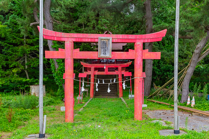 赤石にある受持神社を参拝