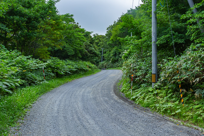 駐屯地直前は長いオフロードの急坂があって苦労した